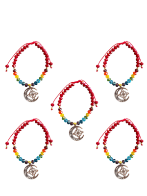 Paquete De 5 Pulseras Nudo De Bruja Con Luna (Hécate)