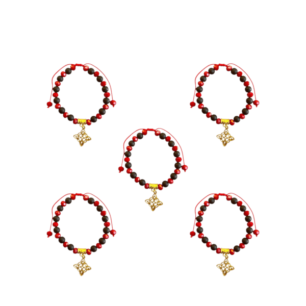Paquete De 5 Pulseras Nudo De Bruja