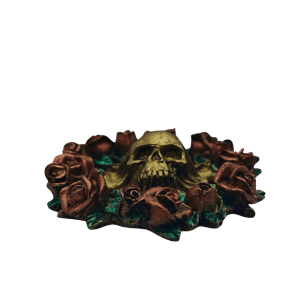 Cráneo Cenicero Con Rosas 12cm - Image 3