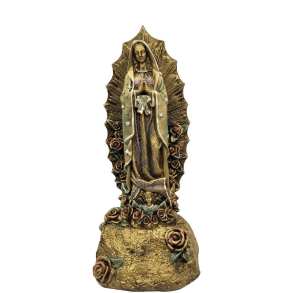 Virgen De Guadalupe Base Piedra 36cm
