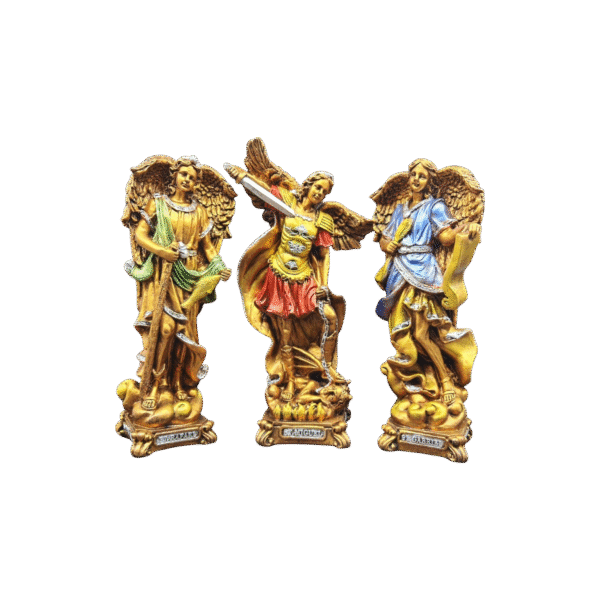 Juego De 3 Arcángeles Miguel, Rafael y Gabriel 24cm (Mayoreo)