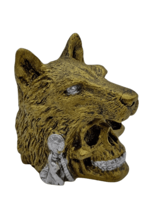 Cráneo Con Penacho De Lobo 8cm