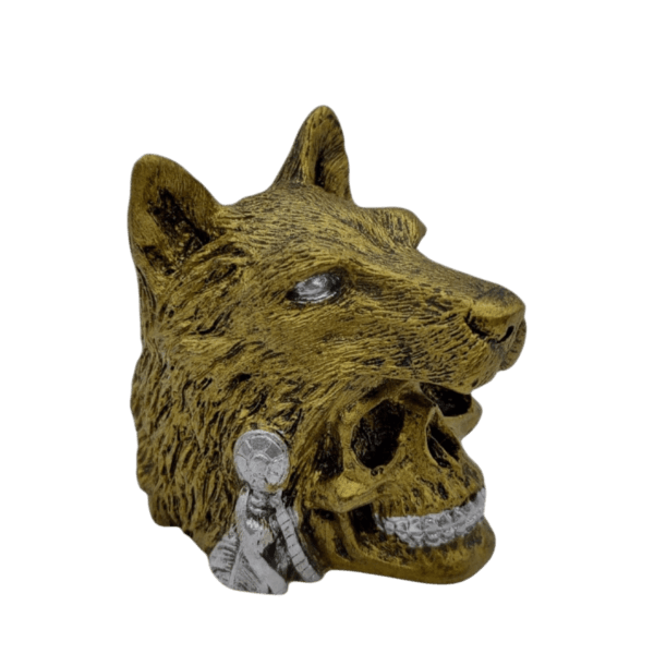 Cráneo Con Penacho De Lobo 8cm (Mayoreo)