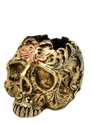 Cráneo Cenicero Flor De Lis