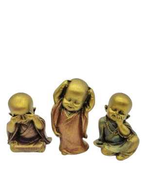 Juego De 3 Budas (Ciego, Sordo Y Mudo) 8cm
