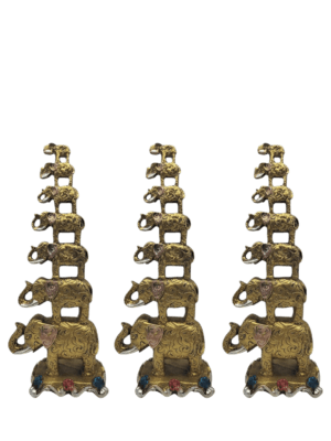 Paquete de 3 figuras de Elefantes En Pirámide Chica 15cm