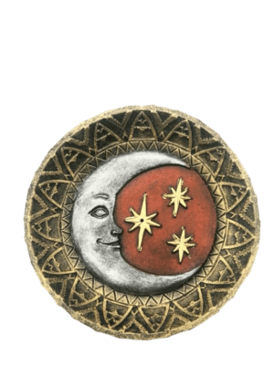 Plato Porta Incienso Con Luna De La Diosa Hécate 13cm