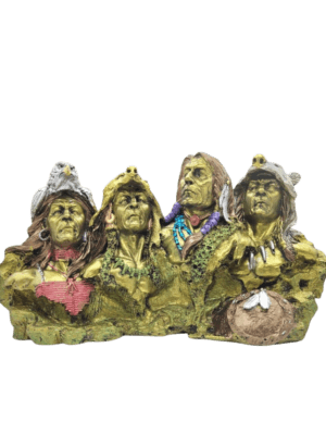 Escultura De 4 Tribus De Apaches 22cm