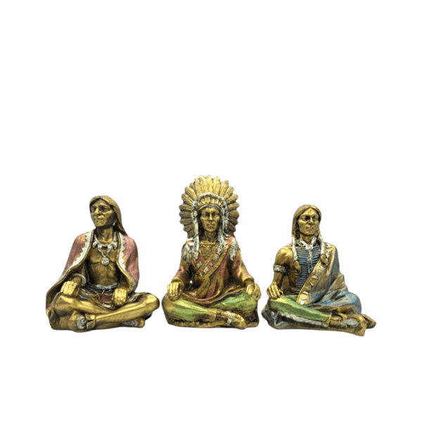 Juego De 3 Apaches Sentados 15cm