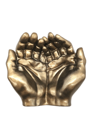 Escultura De 2 Manos Recibiendo/Entregando 15cm