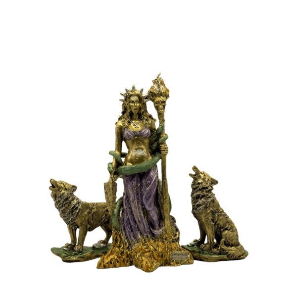Paquete Diosa Hécate 30cm C/2 Perros 15cm (Mayoreo)