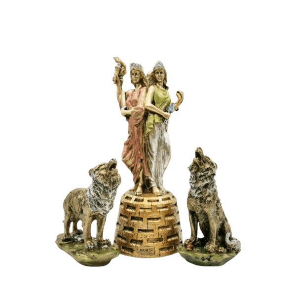 Paq Diosa Hécate Triple 27cm C/2 Perros 15cm