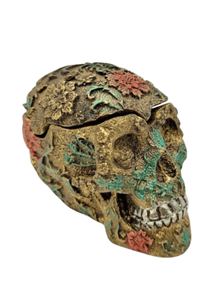 Cráneo Cenicero Floreado