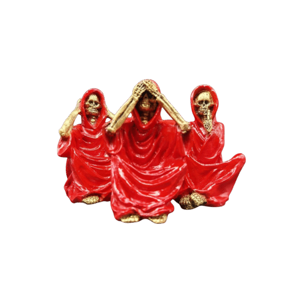 Santa Muerte Sentada De 3 Virtudes 10cm - Image 3