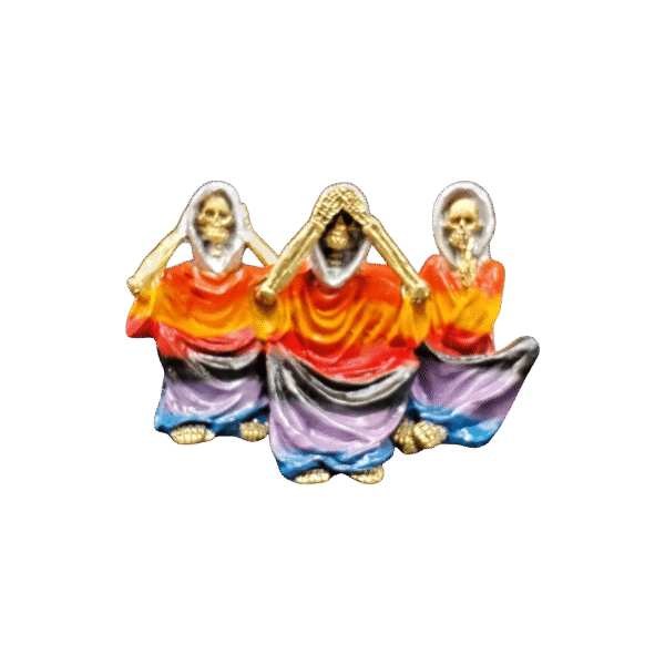 Santa Muerte Sentada De 3 Virtudes 10cm - Image 2