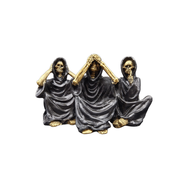Santa Muerte Sentada De 3 Virtudes 10cm - Image 4