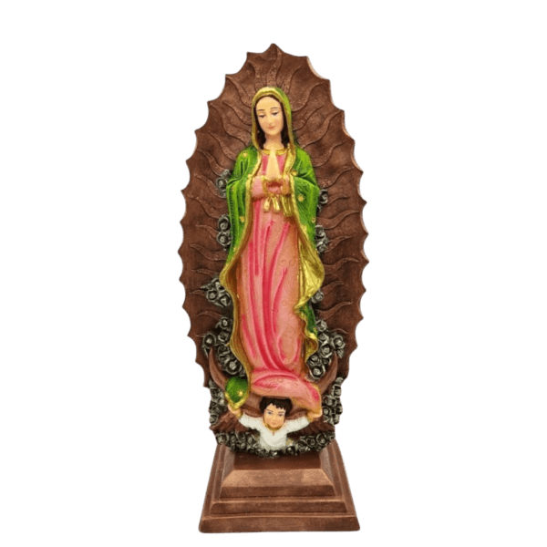 Virgen De Guadalupe Base Cuadrada 40cm