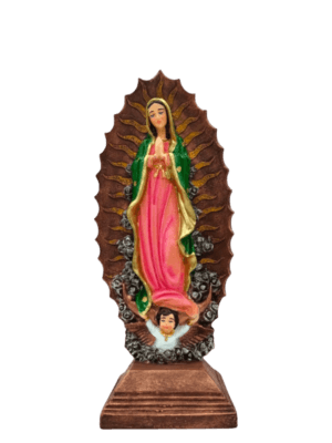 Virgen De Guadalupe Base Cuadrada 32cm