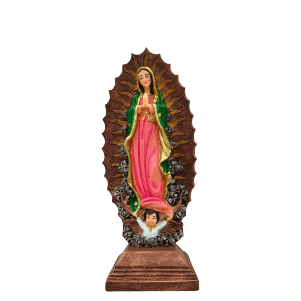 Virgen De Guadalupe Base Cuadrada 32cm