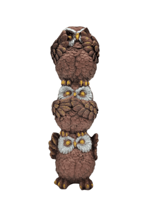 3 Búhos Sabios Pirámide 20cm