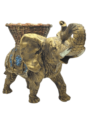 Elefante Hindú Con Canasta 23cm