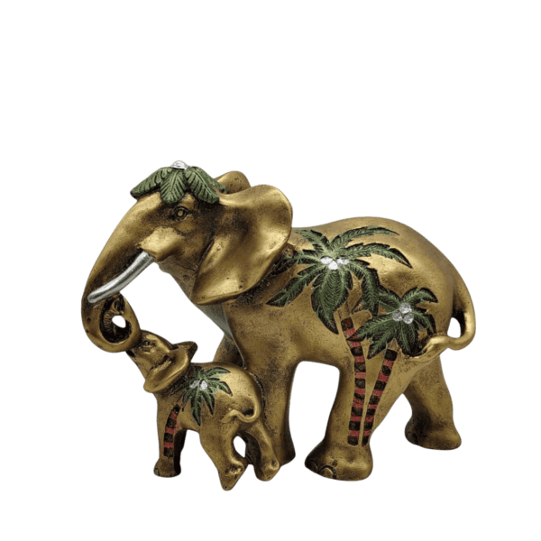 Elefante Palma Con Cría 15cm