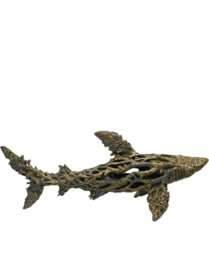 Figura De Coral En Forma De Tiburón 50cm Largo