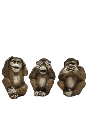 Juego De 3 Monos Sabios 8cm
