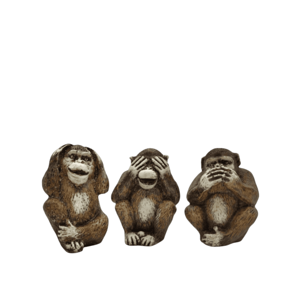 Juego De 3 Monos Sabios 8cm