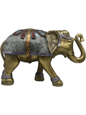 Elefante Con Escudo De Flor 22cm