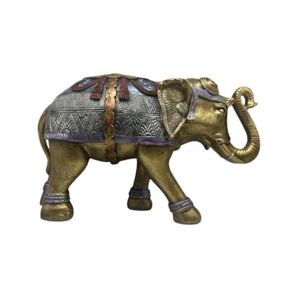 Elefante Con Escudo De Flor 22cm