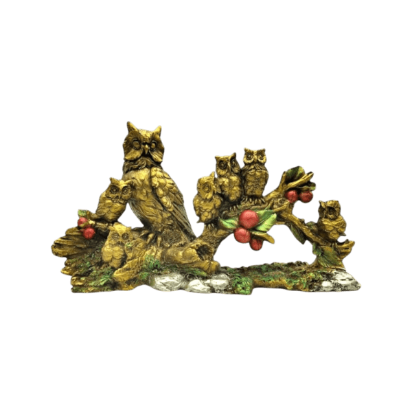 Familia De Búhos 17cm