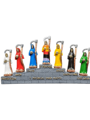 Las Siete Potencias De La Santa Muerte 17cm