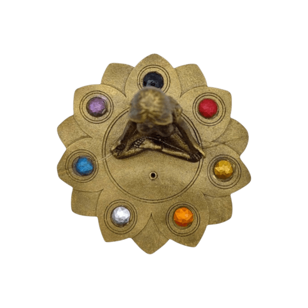Mujer Flor De Loto Porta Incienso 7 Chakras 12cm - Image 2