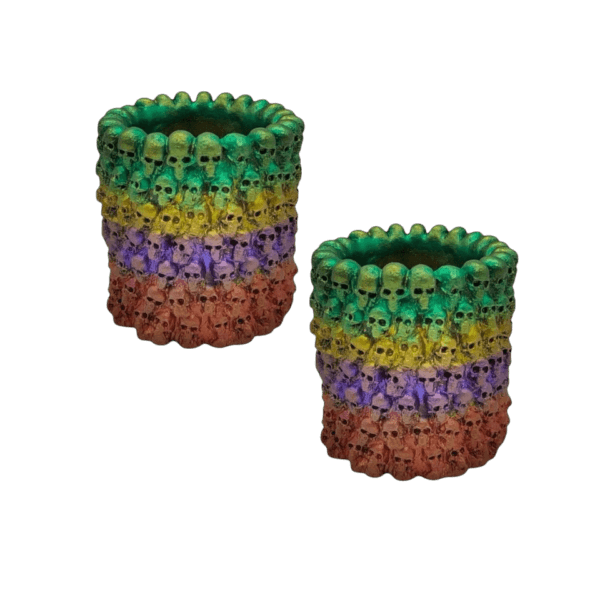Paquete De 2 Porta Plumas Cráneos 9cm