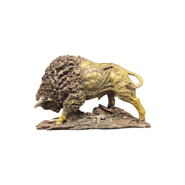 Escultura De Bisonte 29cm