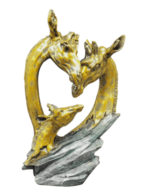 Escultura Familiar De Jirafas 28cm