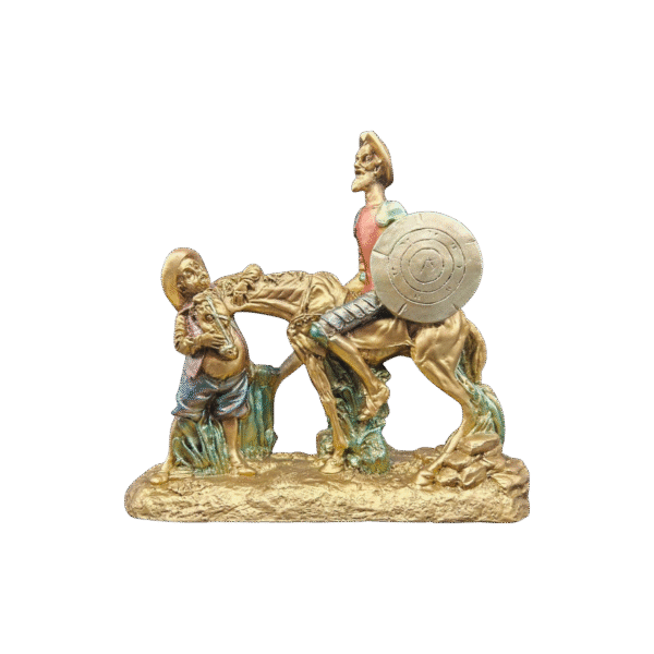 Quijote Con Sancho A Caballo Grande 30cm