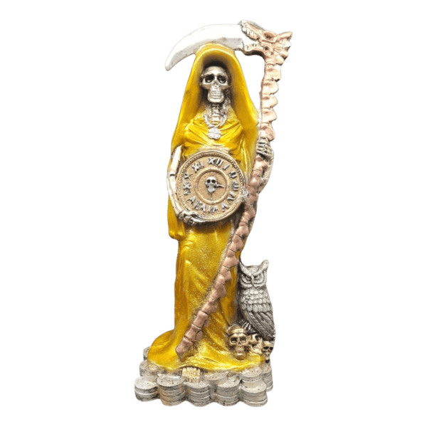 Santa Muerte Con Hoz Y Reloj 38cm