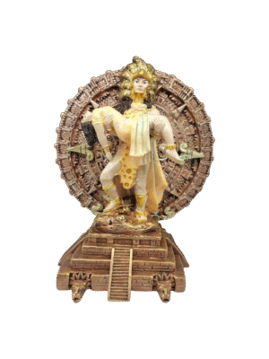 Azteca Con Mujer Dormida Sobre Pirámide Y Calendario Extra 41cm