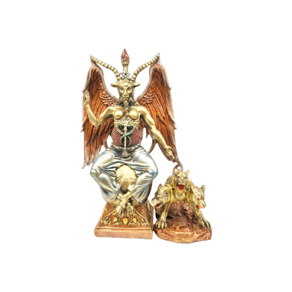 Paquete Baphomet 35cm Y Perro De Tres Cabezas 14cm