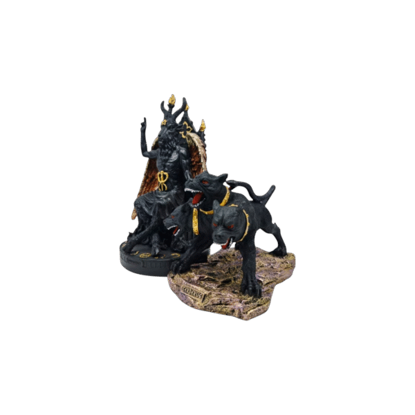 Paquete Baphomet En Trono 24cm Y Perro De Tres Cabezas 14cm - Image 2