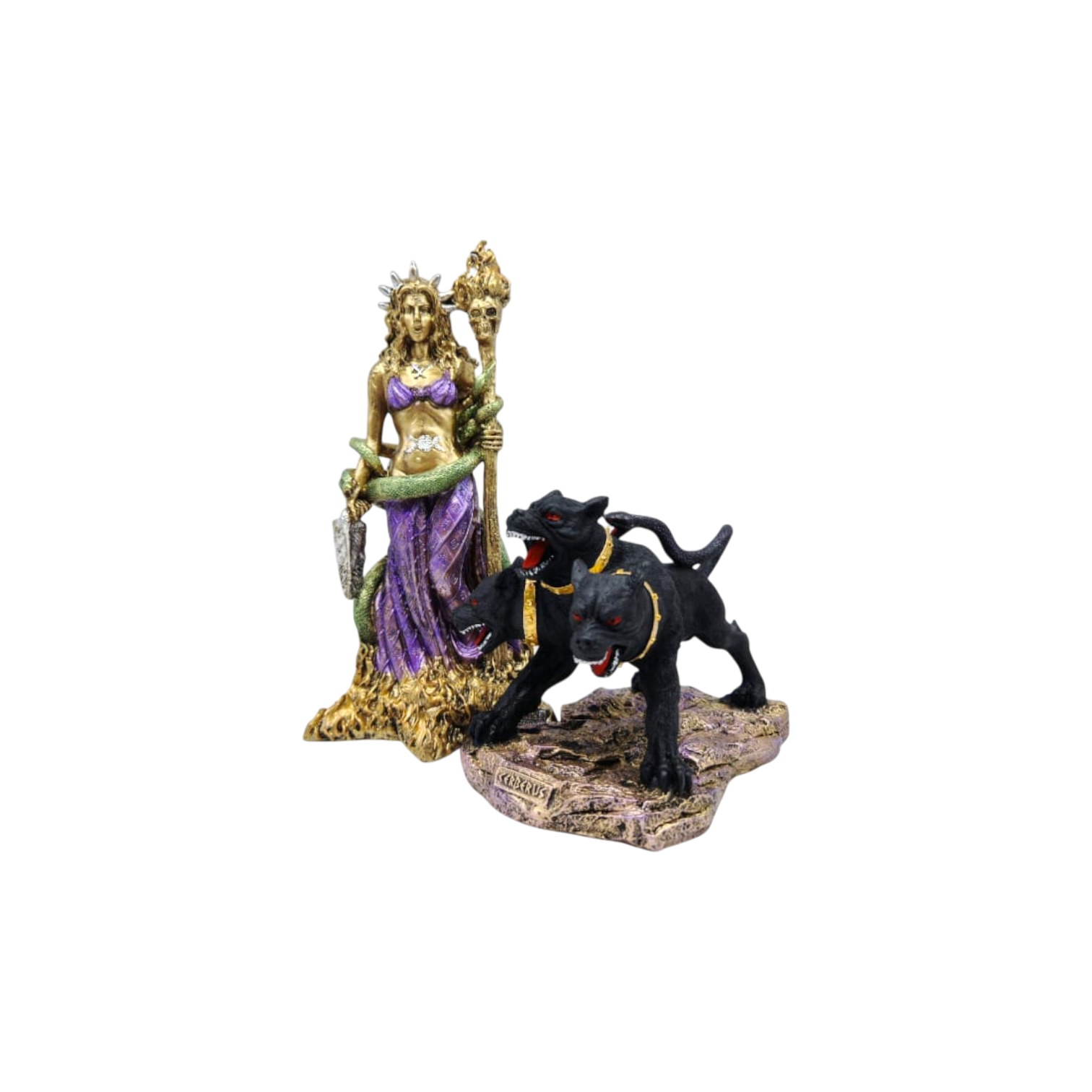 Paquete Diosa Hécate 30cm Y Perro De Tres Cabezas 14cm - Image 3