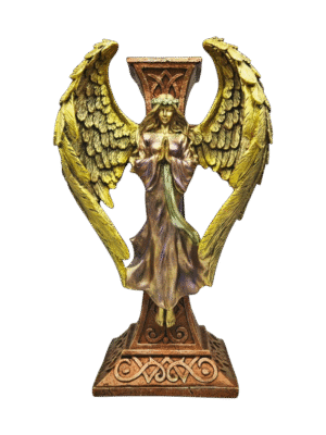 Ángel Celestial Sobre Cruz 37cm