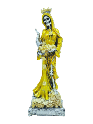 Santa Muerte Real Con Monedas 31cm