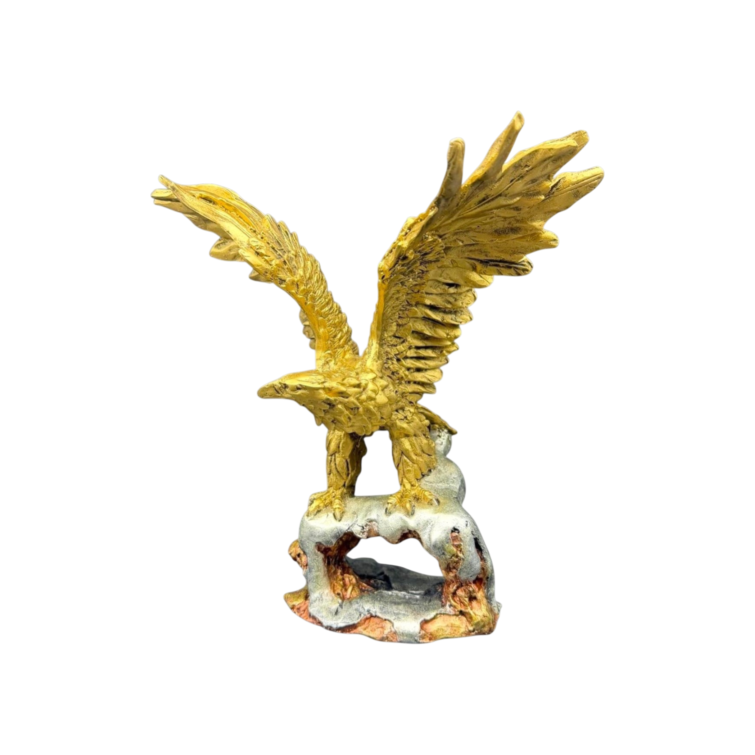 Escultura Águila Sobre Tronco Nevado 30cm - Image 2