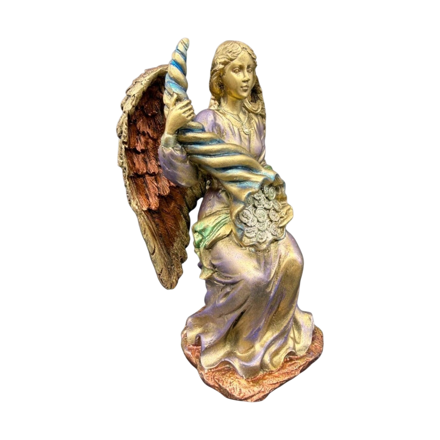 Ángel Sentado Con Cuerno De La Abundancia 18cm - Image 2