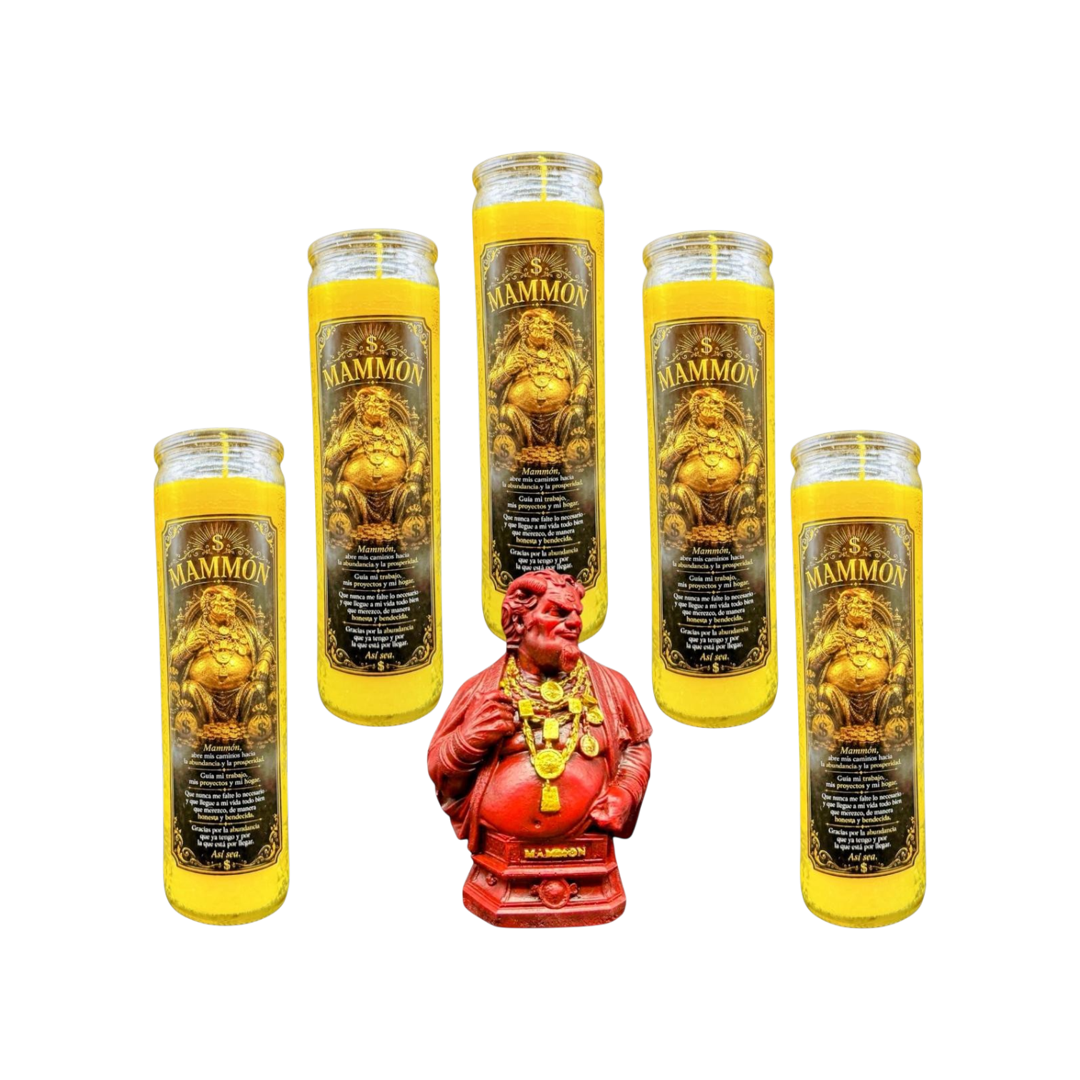 Paquete Demonio Mammon 10cm + 5 Veladoras